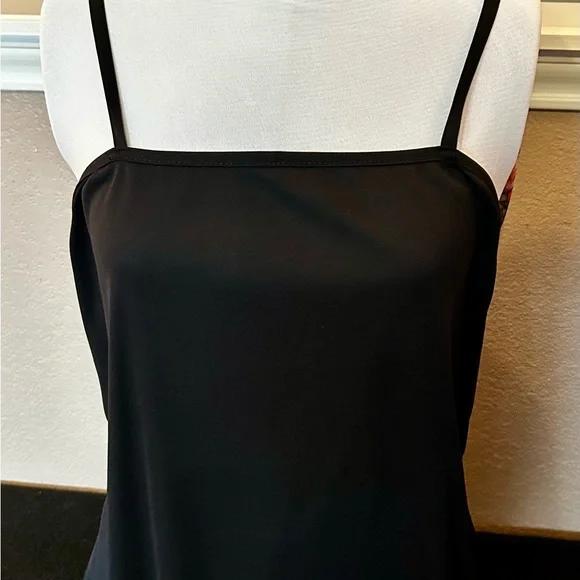 INC International Concepts Floral-Print Mock-Neck Ruched Mesh Dress Size XL - Picture 11 of 16